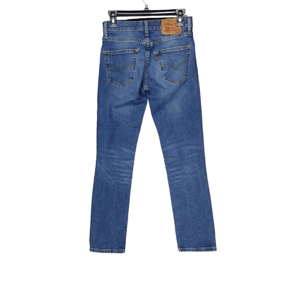 Levis‎ 511 Blue Jeans 28x29 Slim Fit Med Wash Denim Cotton Lyocell Elastane